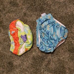 Swim diapers, iplay and swimways, 12m 18m lot